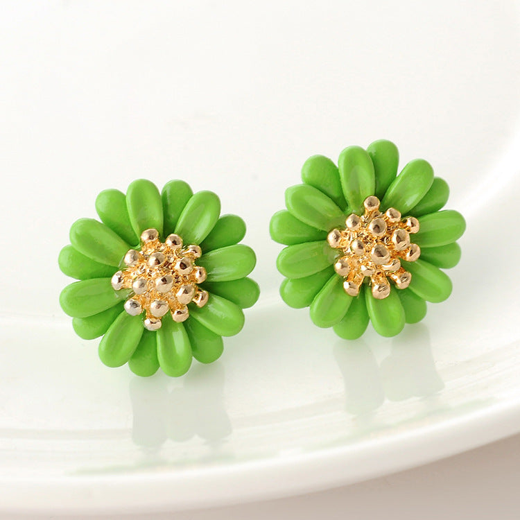 Triangle asymmetric stud earrings