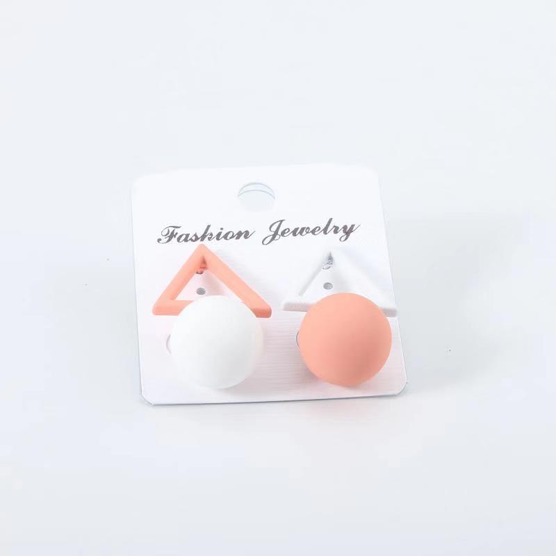 Triangle asymmetric stud earrings